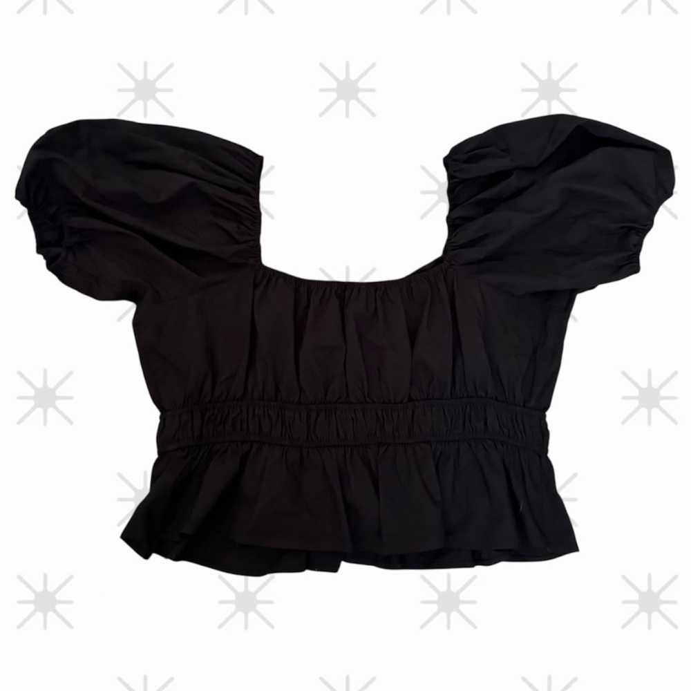 NWT Express Size XL off the shoulders 
Black Puff Sleeve Blouse Boho Holiday